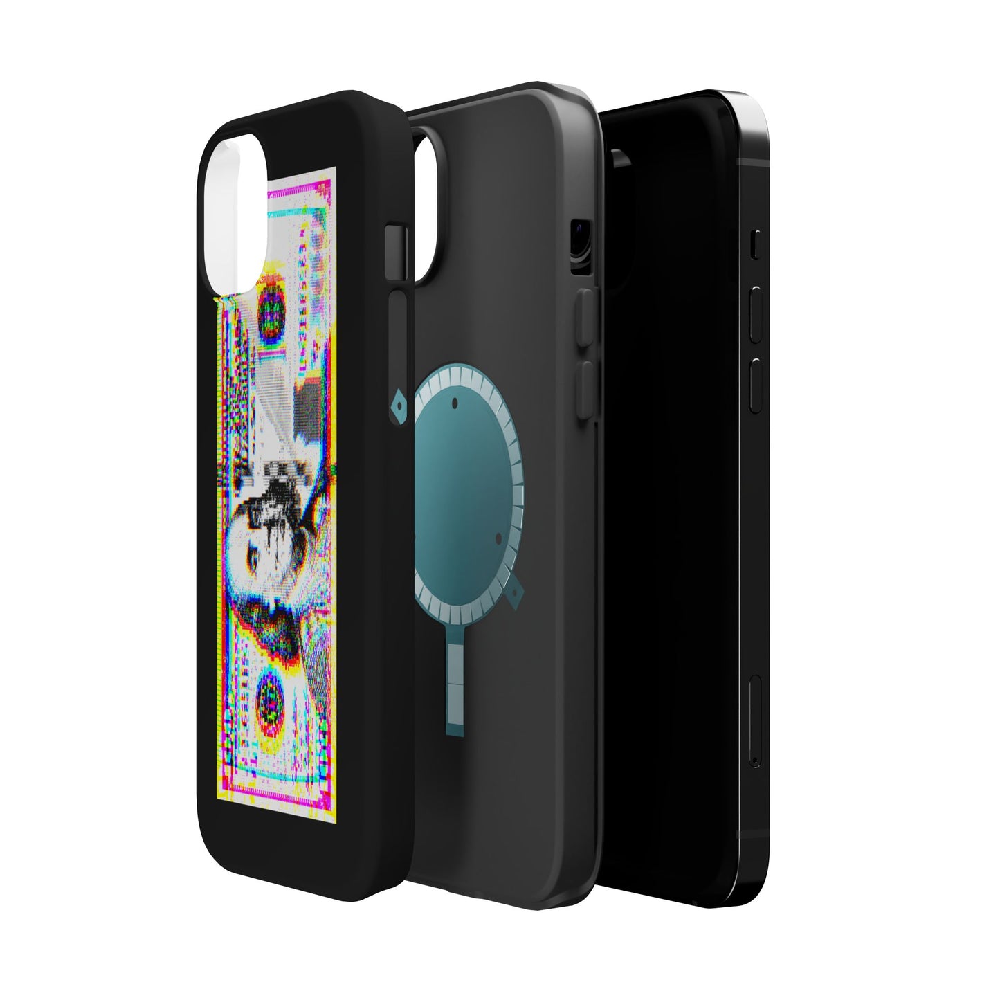 100 Dollars Bill - Neon Color Explosion - Magnetic Phone Case