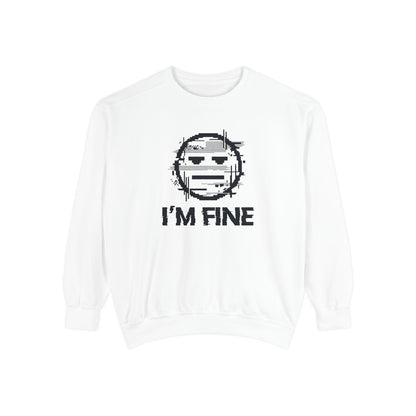 I’m Fine Glitched Smiley - Sweatshirt