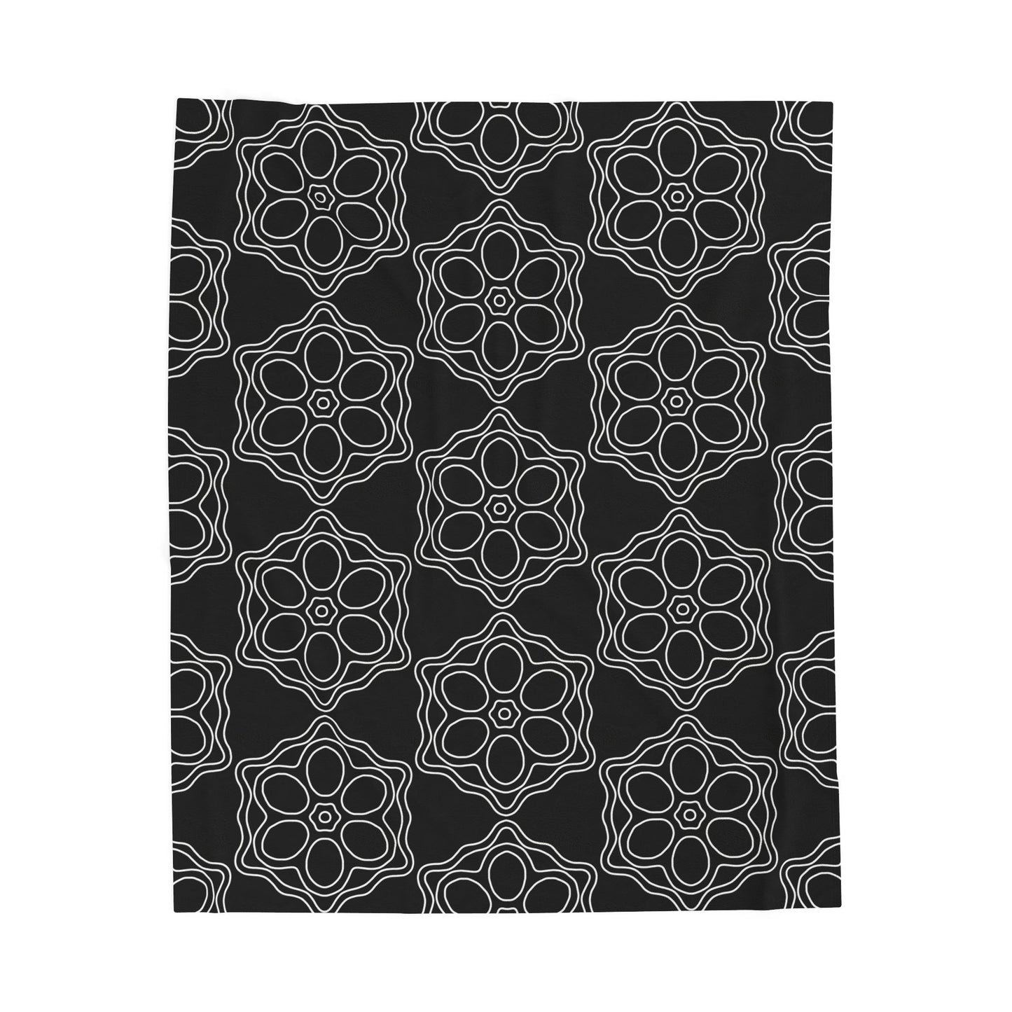 Geometric Sacred Flower - Plush Blanket