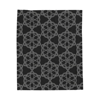 Geometric Sacred Flower - Plush Blanket