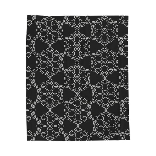 Geometric Sacred Flower - Plush Blanket