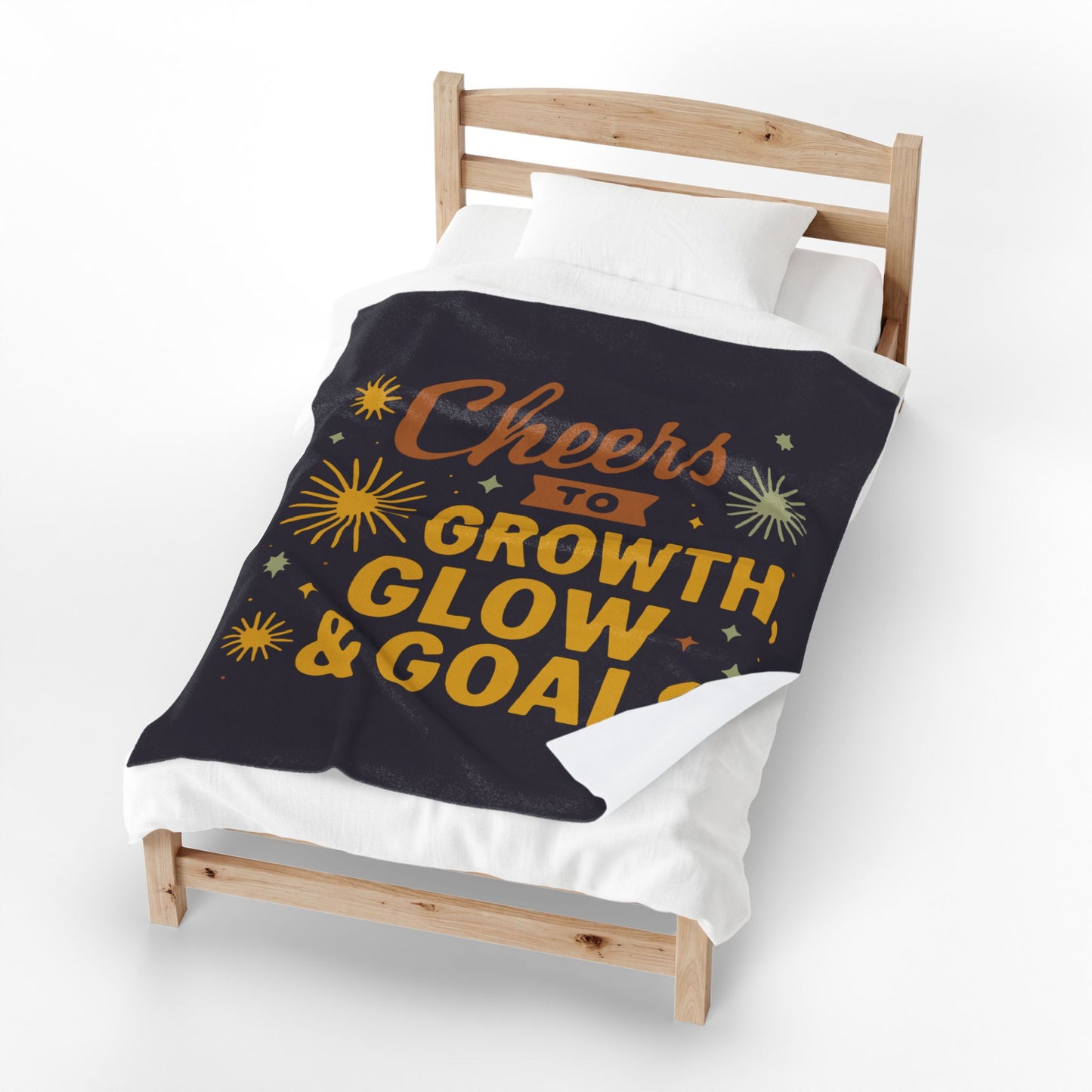 Cheers to Growth, Glow & Goals - Plush Blanket