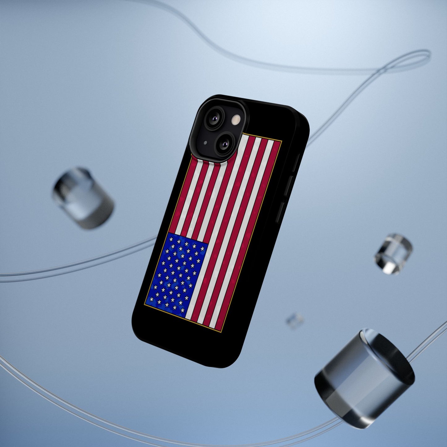 New Glory American Flag (Gold Edge Edition) - Magnetic Phone Case