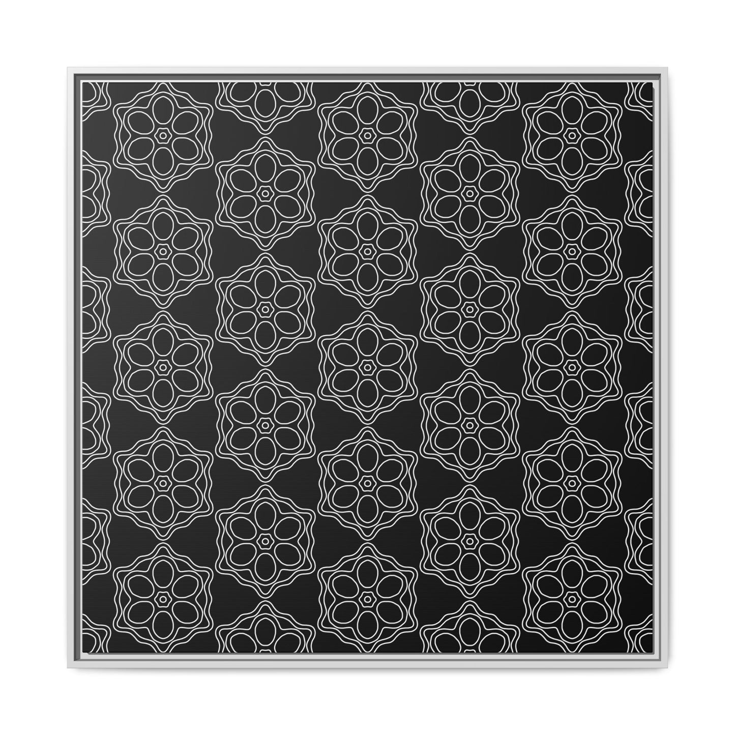 Geometric Sacred Flower - Framed Canvas