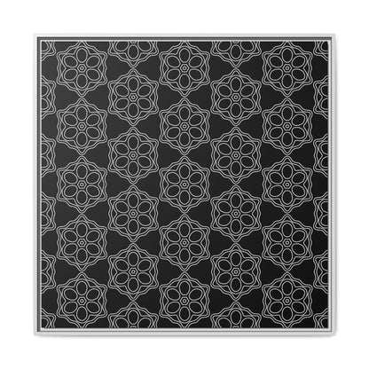 Geometric Sacred Flower - Framed Canvas