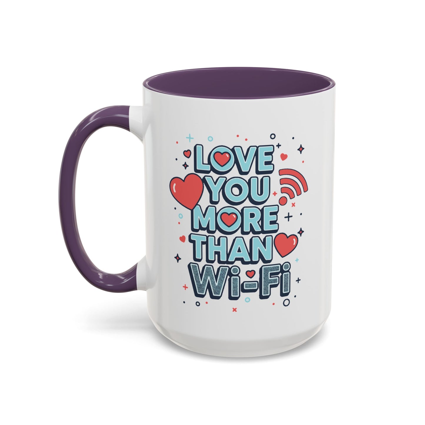 Love You More Than Wi‑Fi - Color Accent Mug
