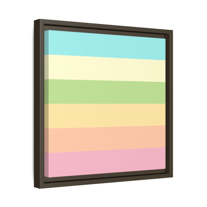 Pastel Stripes - Framed Canvas