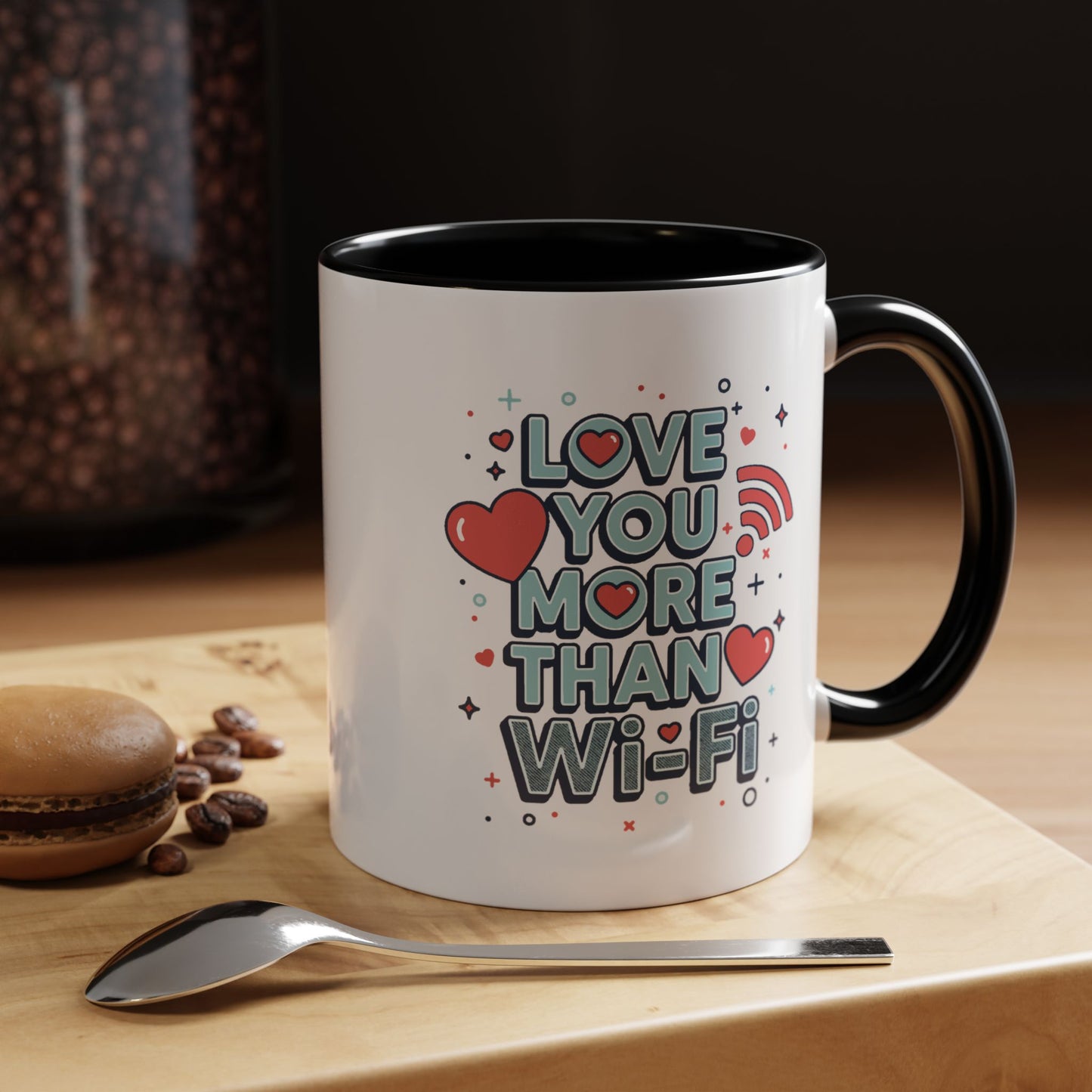 Love You More Than Wi‑Fi - Color Accent Mug