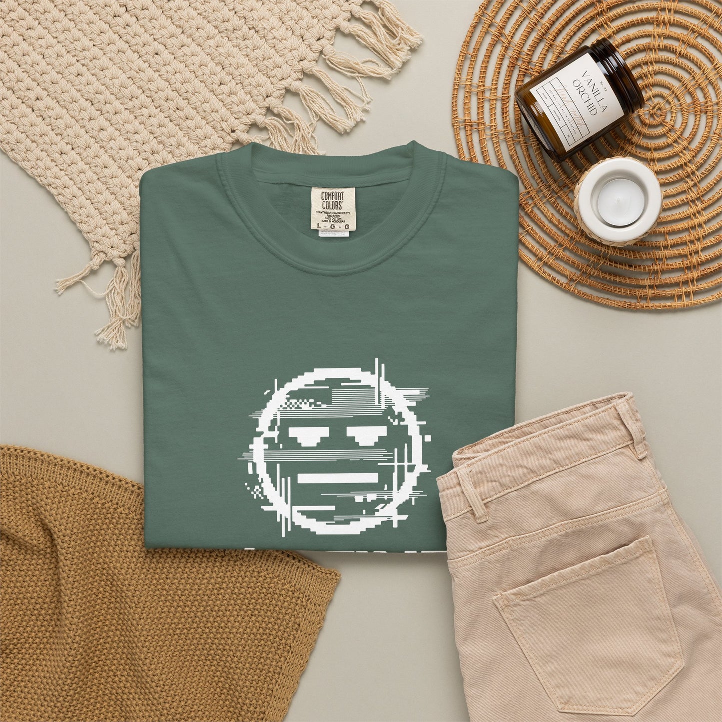 I’m Fine Glitched Smiley - T-Shirt