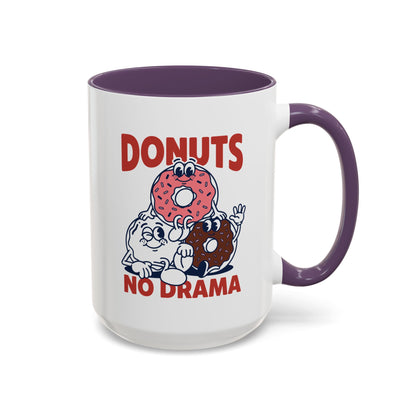 Donuts No Drama - Color Accent Mug