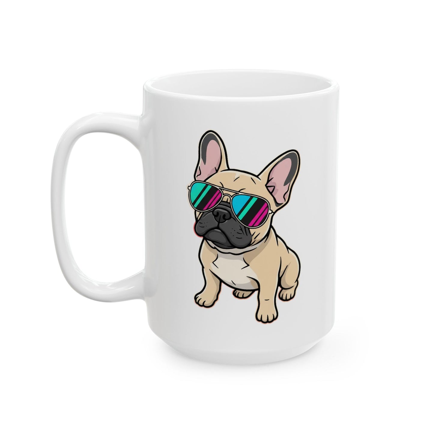 French Bulldog with Sunglasses - Mug