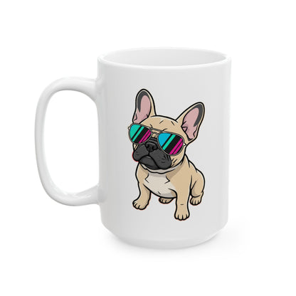 French Bulldog with Sunglasses - Mug