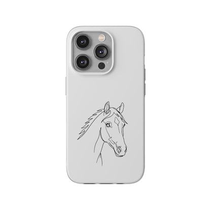 Horse Portrait Sketch - Flexi Phone Case