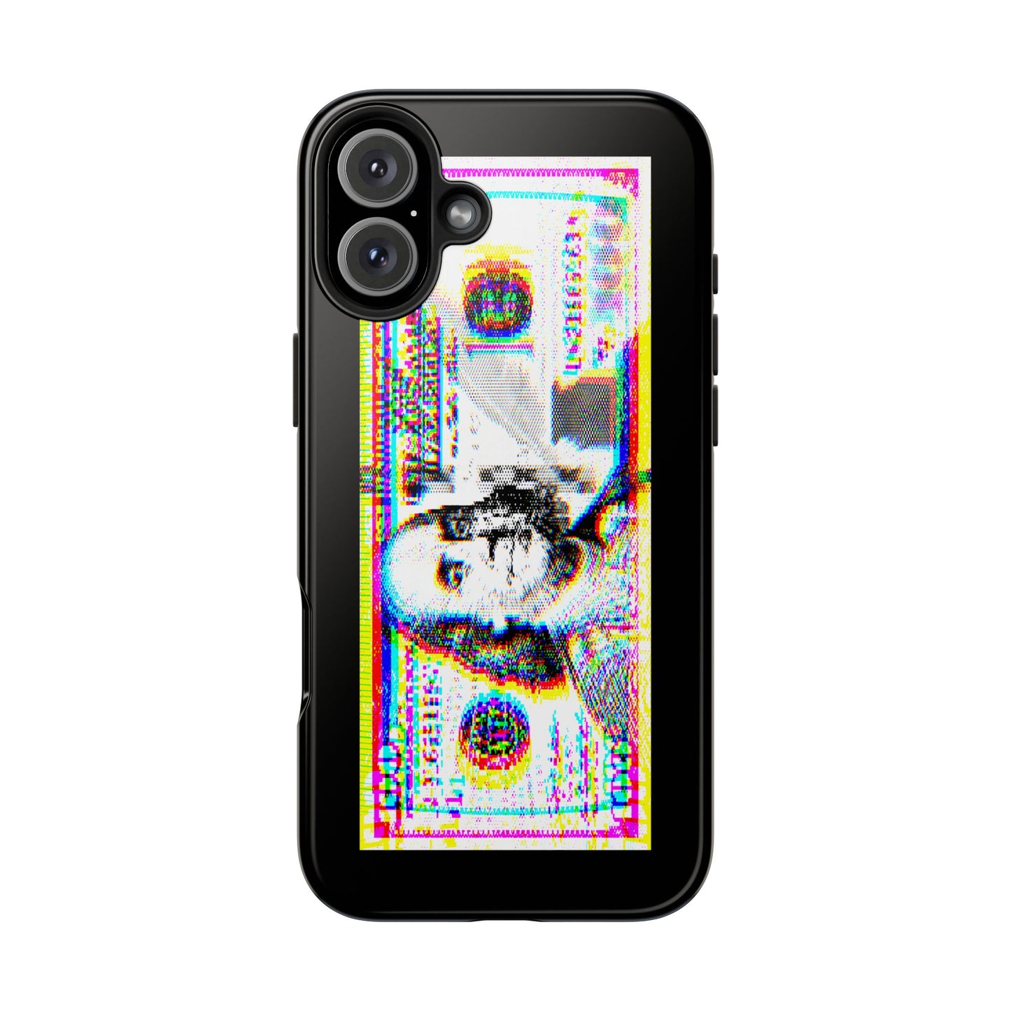 100 Dollars Bill - Neon Color Explosion - Phone Case