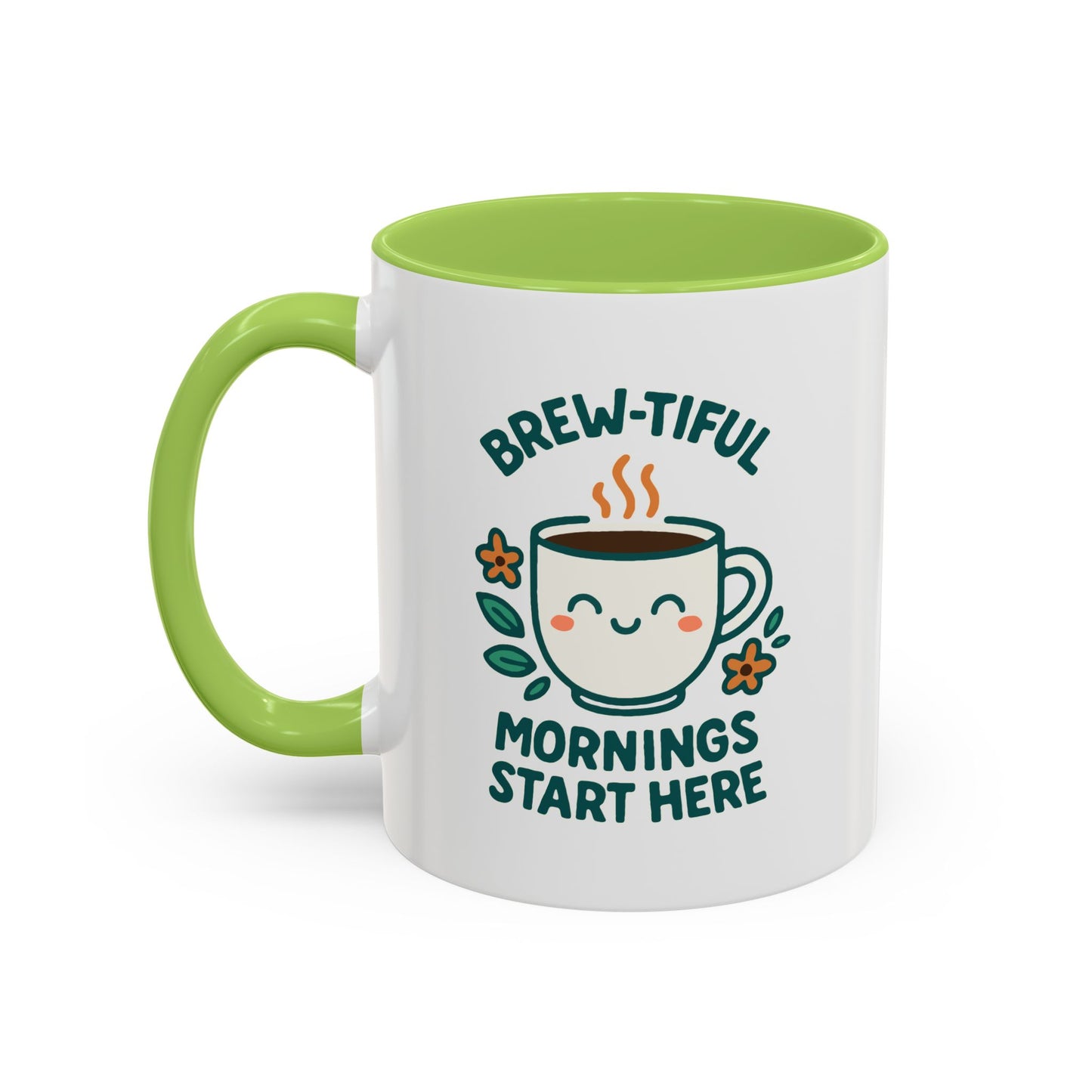 Brew-tiful Mornings Coffee Mug, Cute Coffee Cup for Morning Rituals, Perfect Gift for Coffee Lovers, Birthdays, Home Decor