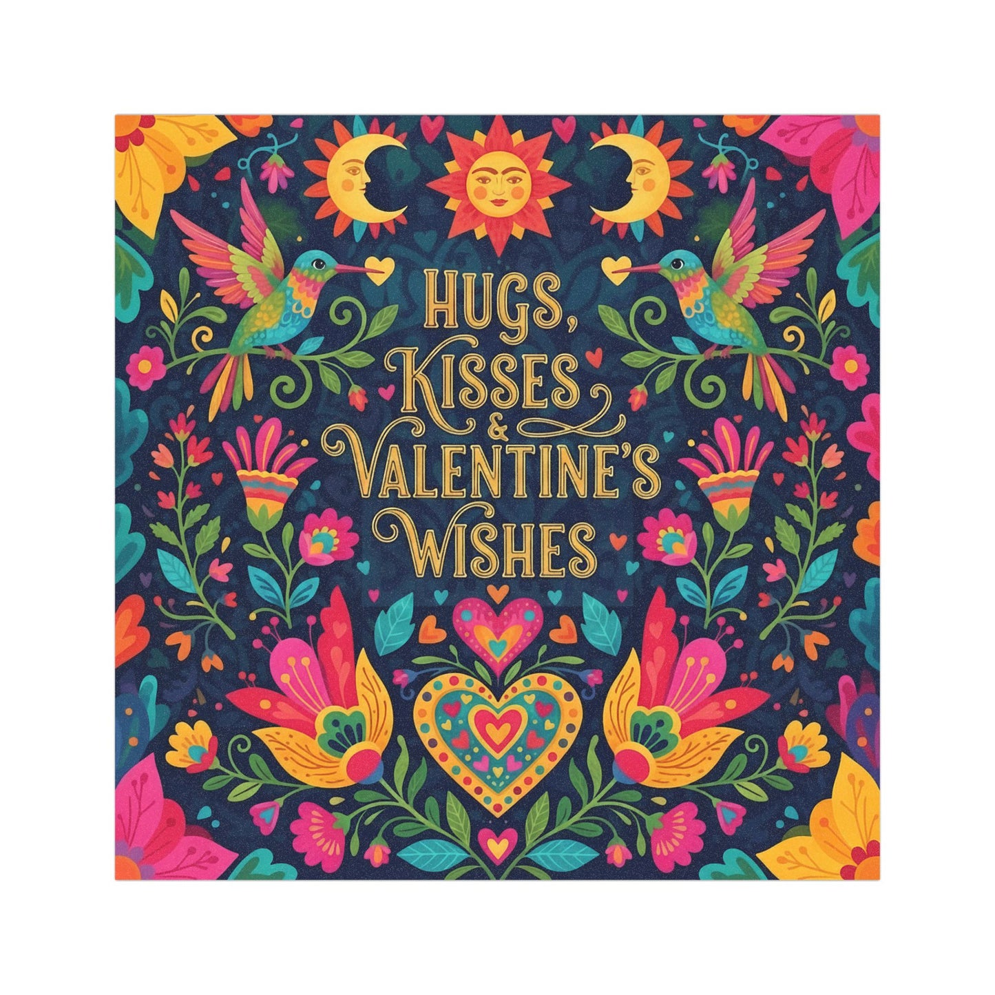 Hugs, Kisses & Valentine’s Wishes - Car Magnet