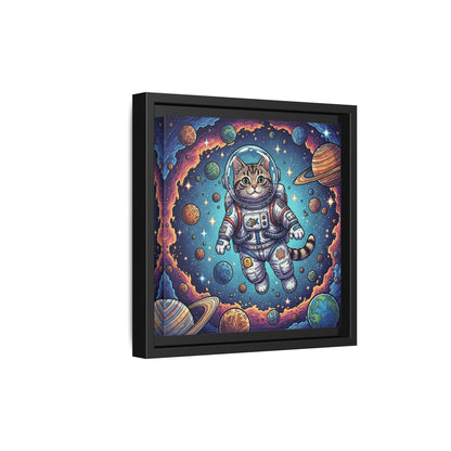 Astronaut Cat - Framed Canvas