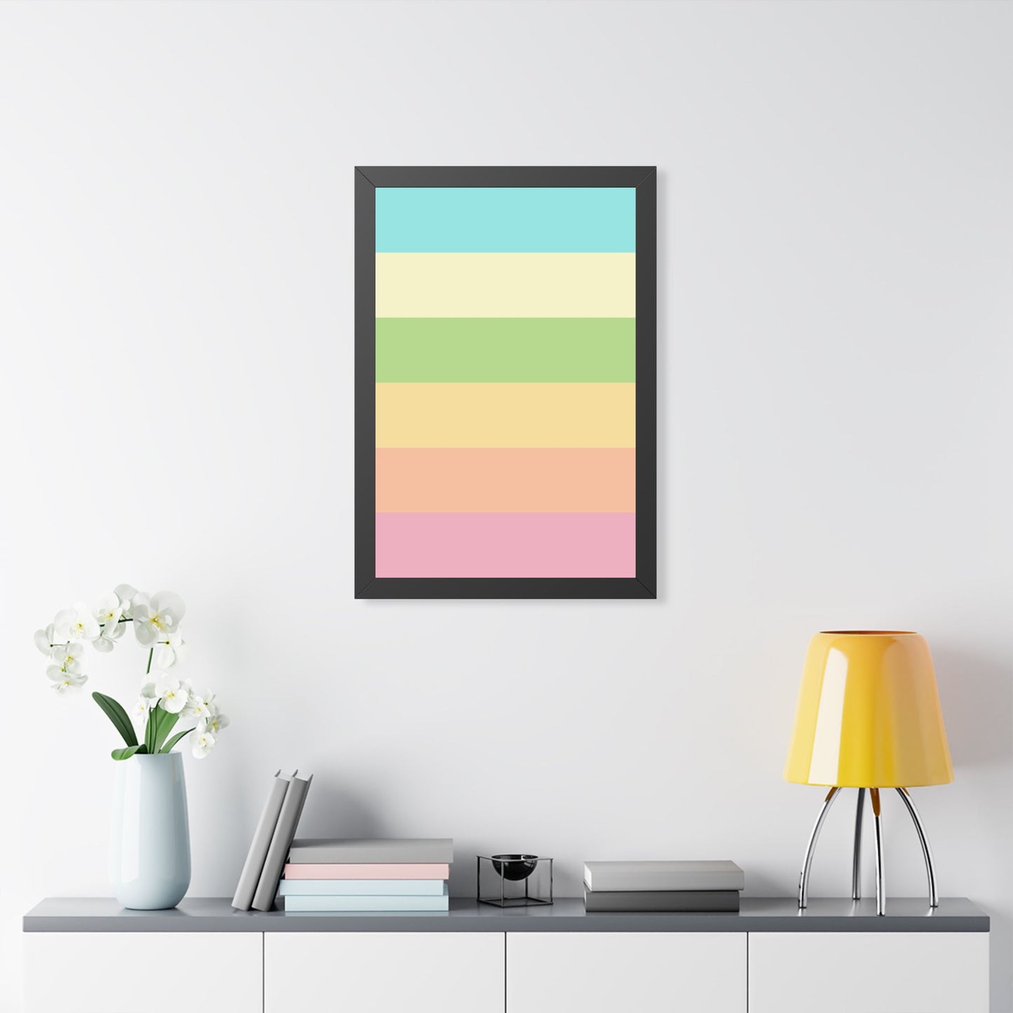 Pastel Stripes - Framed Poster