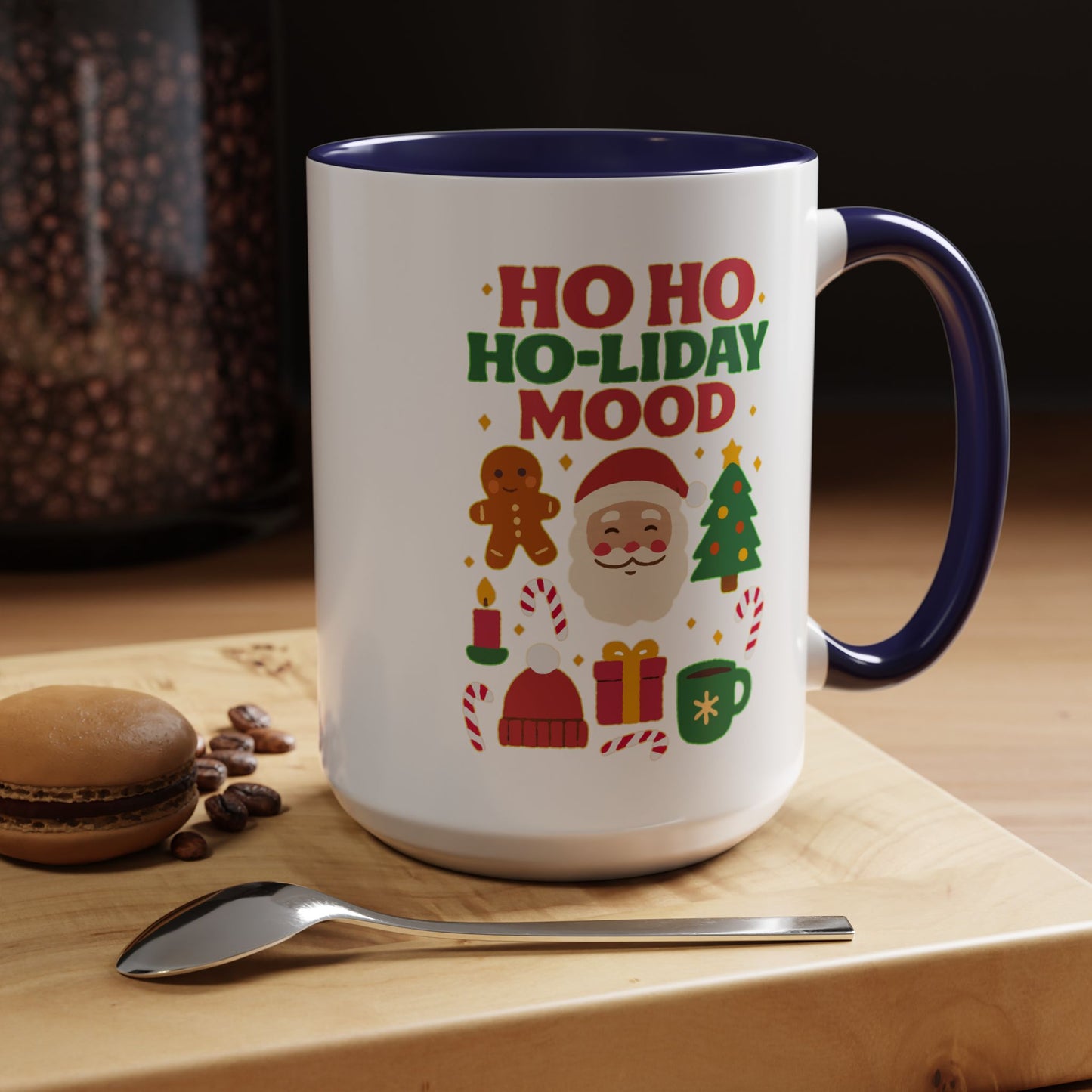 Ho Ho Ho-liday Mood - Color Accent Mug