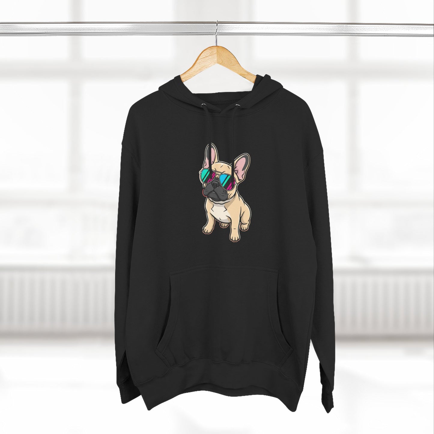 French Bulldog with Sunglasses - Hoodie