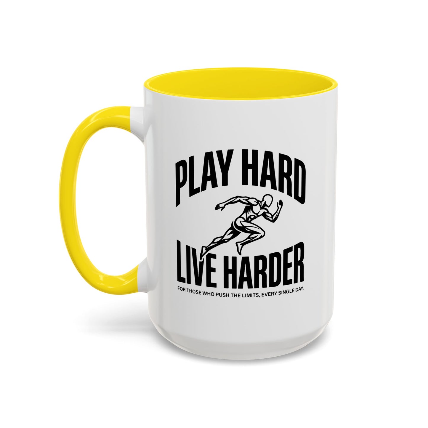 Play Hard / Live Harder - Color Accent Mug
