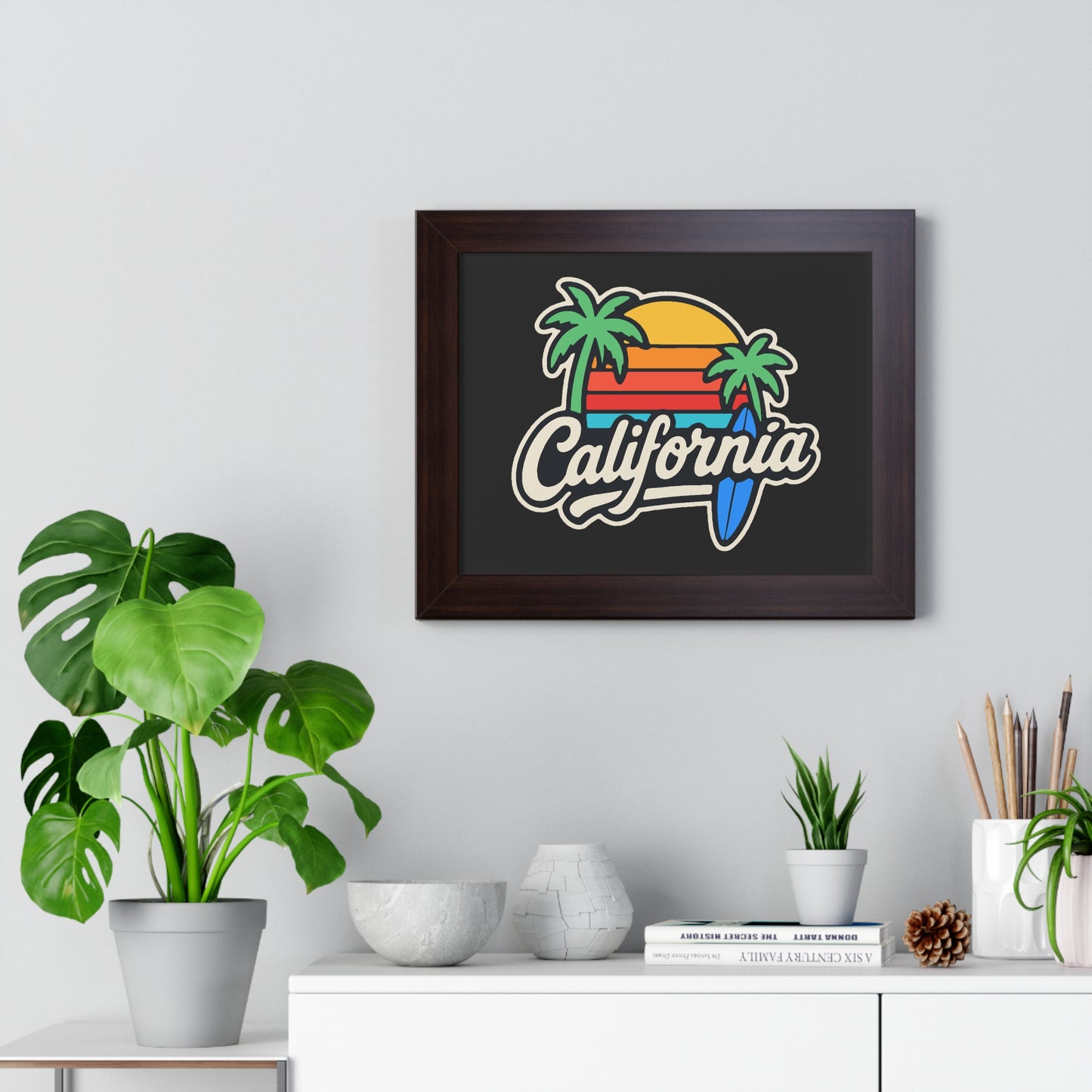 California Surf Vibes - Framed Poster