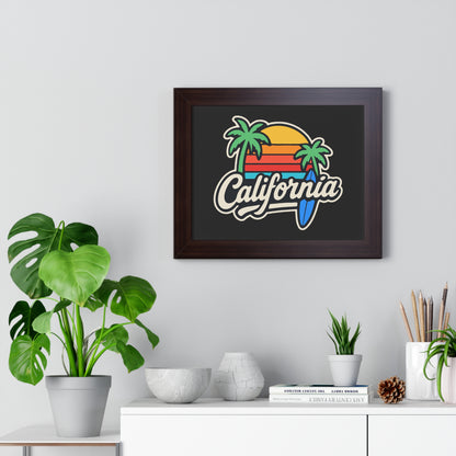 California Surf Vibes - Framed Poster