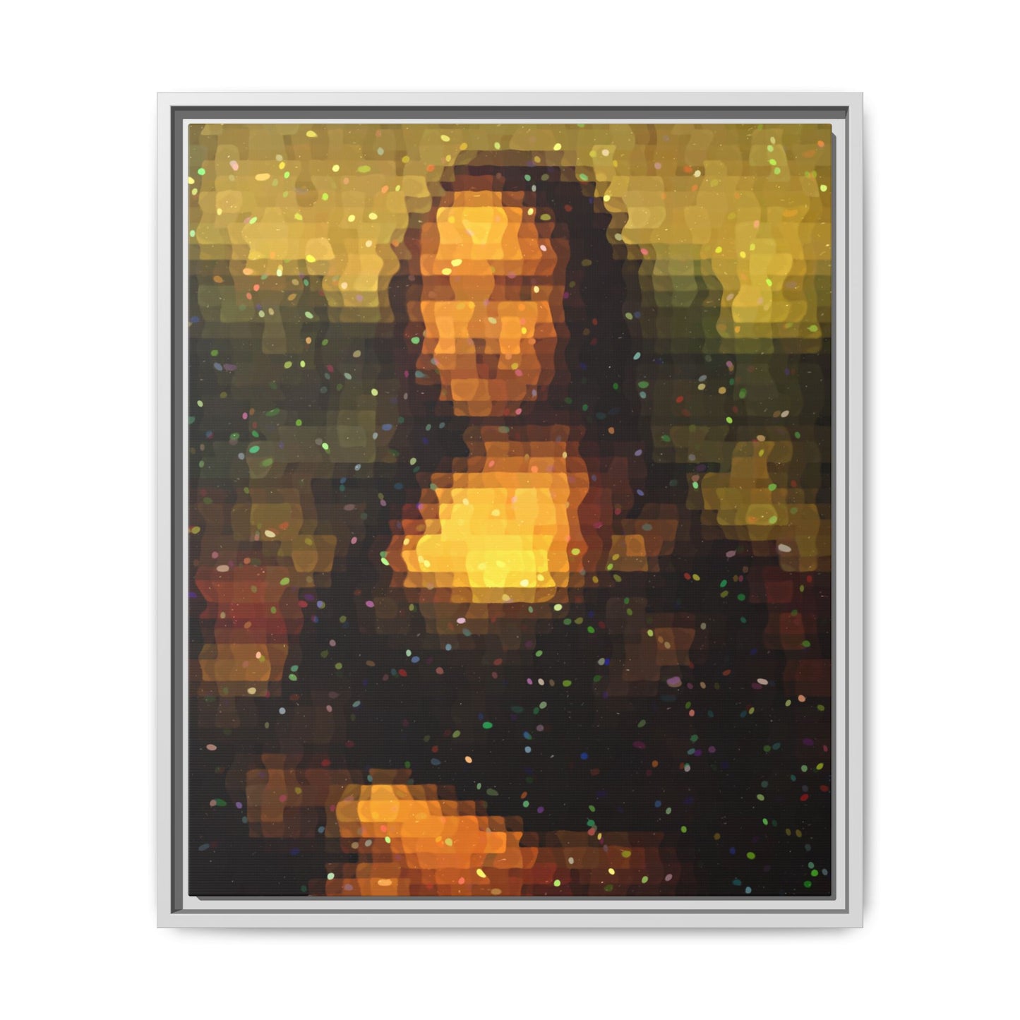 Pixel Muse — Silent Smile - Framed Canvas