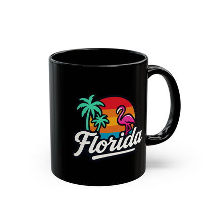 Florida Sunset Palm - Black Mug