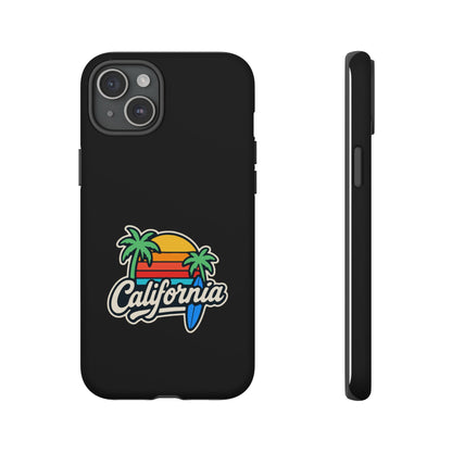 California Sunset Phone Case, Tropical Cell Phone Cover, Beach Lover Gift, Summer Vibes Accessory, Surfing Decor, Personalized Case
