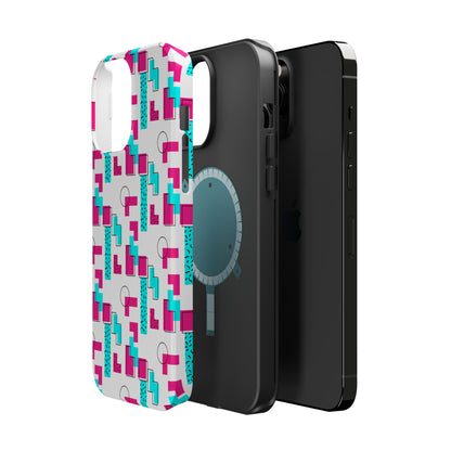 Retro Geometric Vibes - Magnetic Phone Case