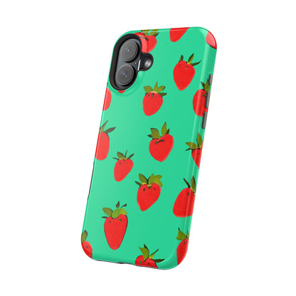 Strawberry Pattern - Magnetic Phone Case