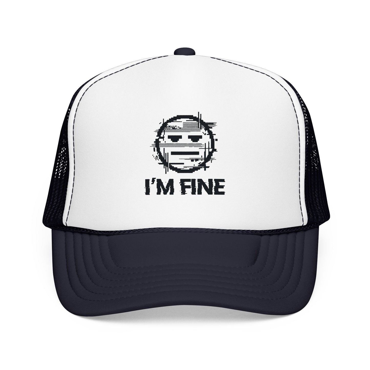 I’m Fine Glitched Smiley - Cap