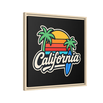 California Surf Vibes - Framed Canvas