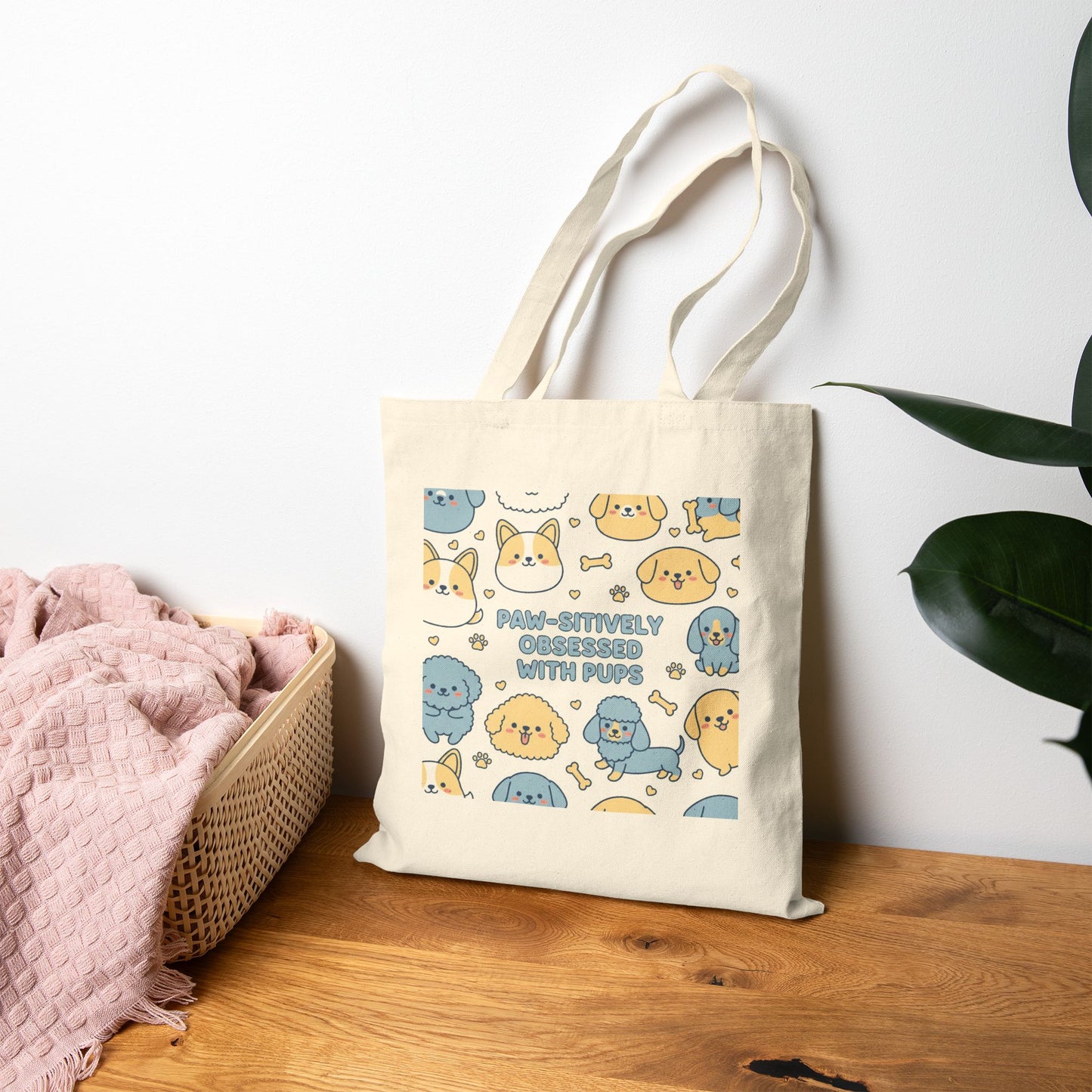 Paw-sitively Obsessed with Pups - Tote Bag