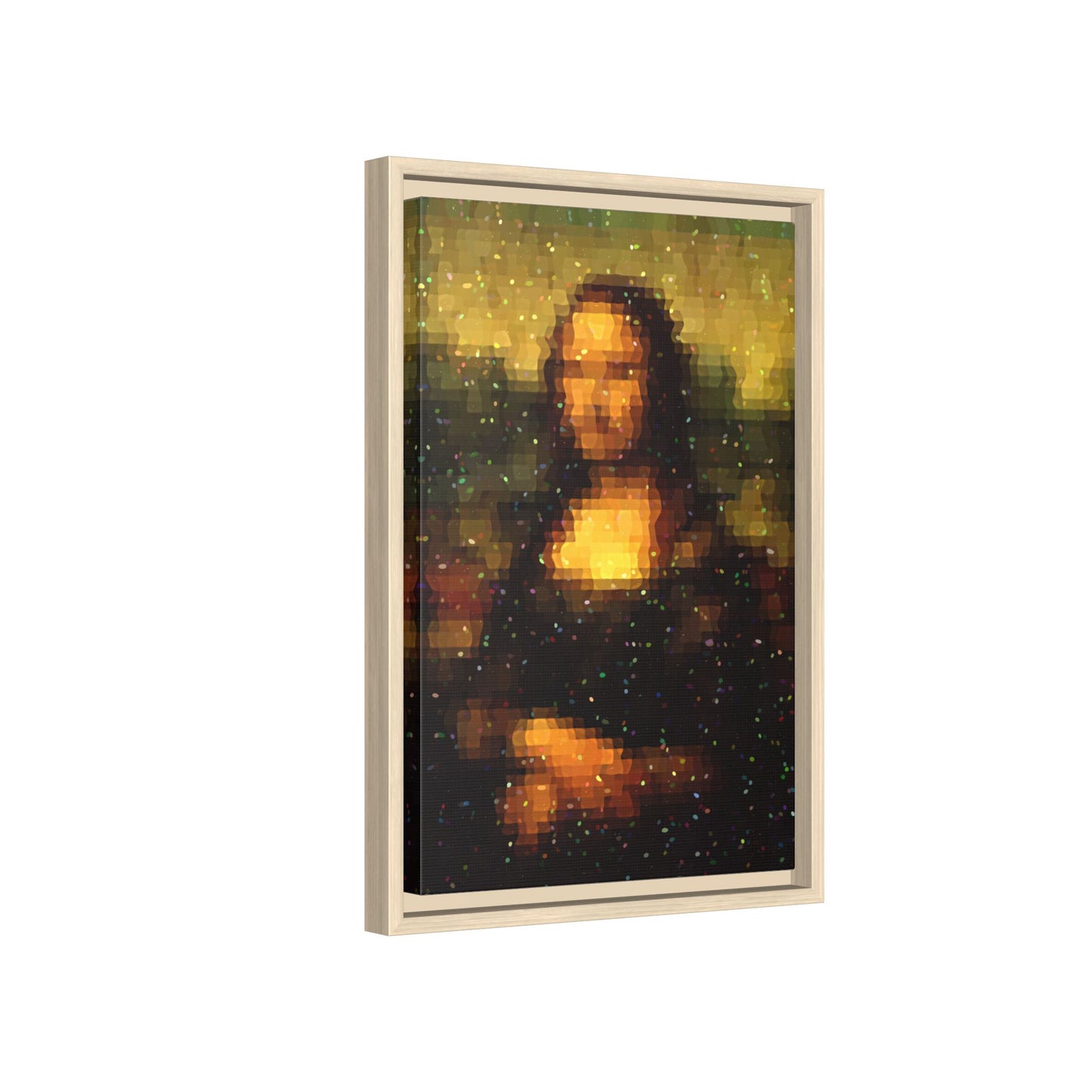 Pixel Muse — Silent Smile - Framed Canvas