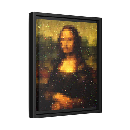 Pixel Muse — Silent Smile - Framed Canvas