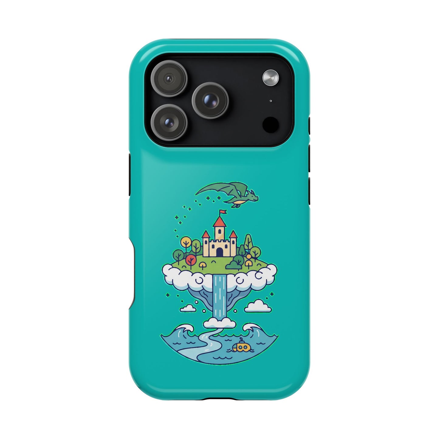 Floating Castle Dragon - Magical Fantasy Island - Magnetic Phone Case