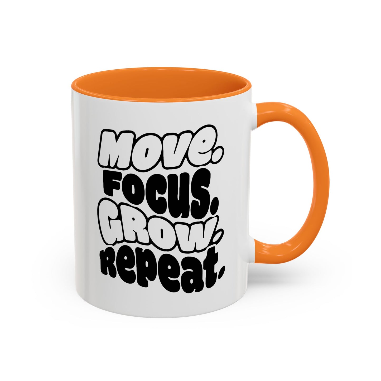 Move. Focus. Grow. Repeat. - Colorful Mug