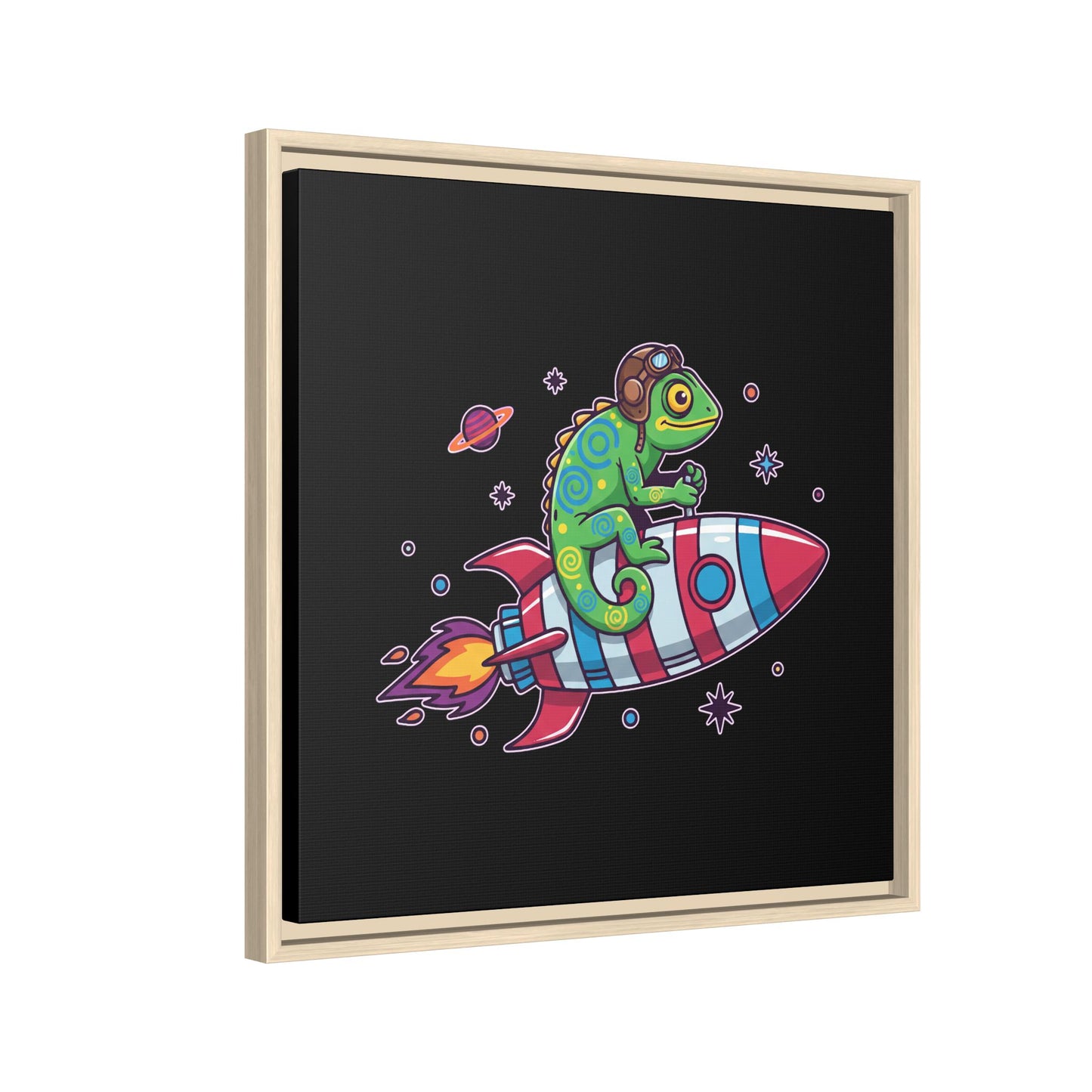 Cosmic Rider - Framed Canvas
