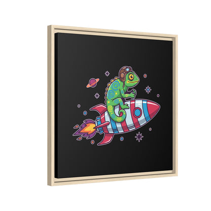 Cosmic Rider - Framed Canvas