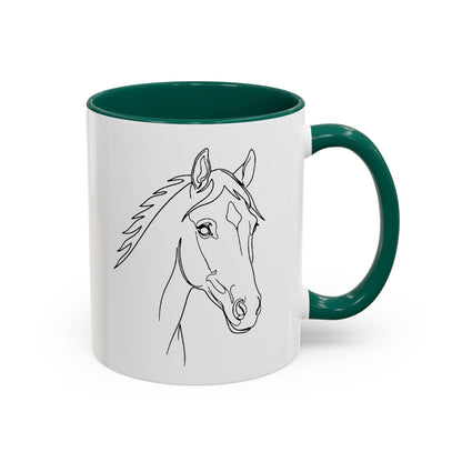 Horse Portrait Sketch - Colorful Mug