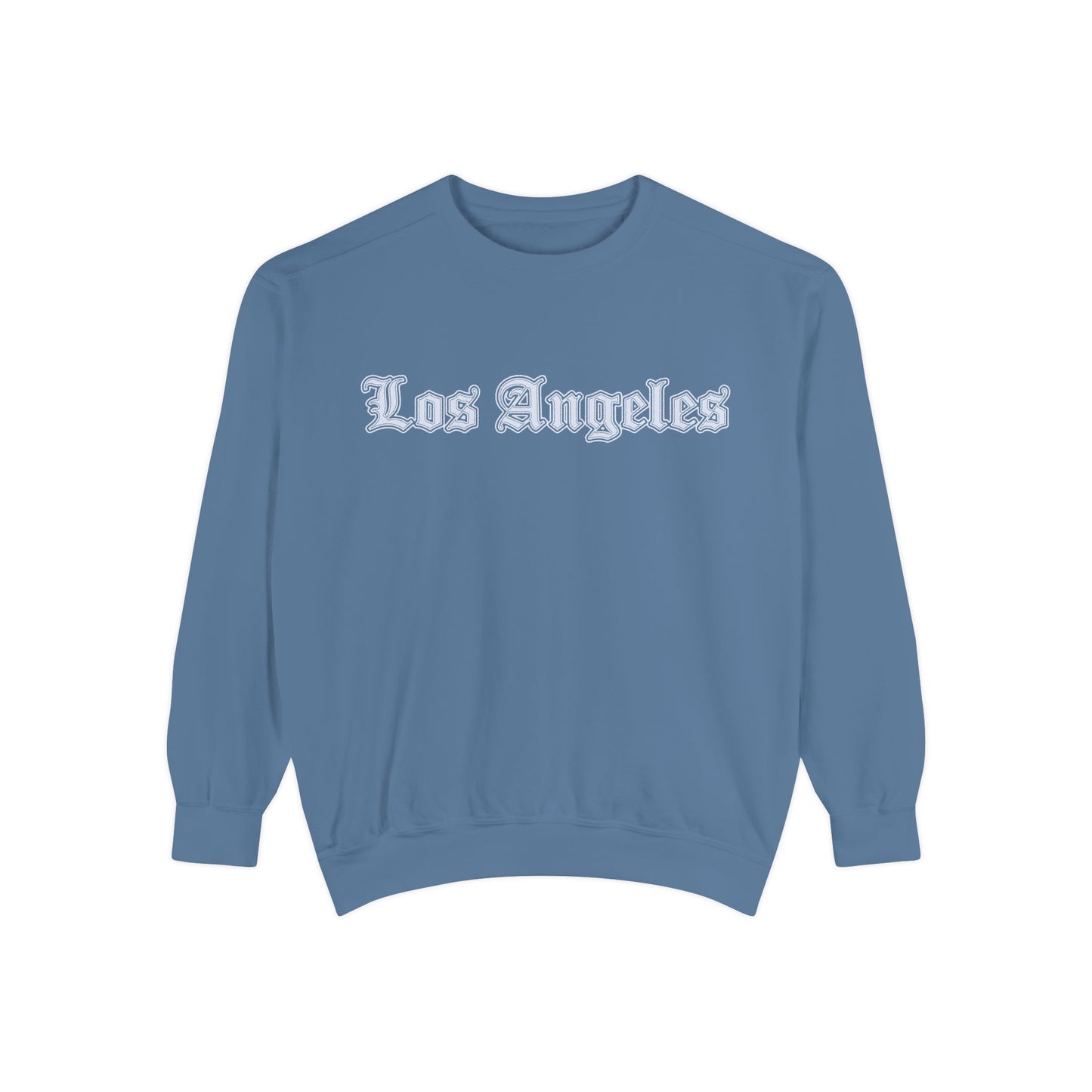 Los Angeles Unisex Garment-Dyed Sweatshirt - Vintage Look, Cozy Gift, Casual Style for All Seasons, Perfect for Travel, Souvenir - Silver Edition