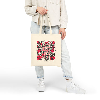 Love Like It's Art - Canvas Tote Bag