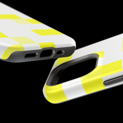 Yellow Pixel Grid -  Magnetic Phone Case