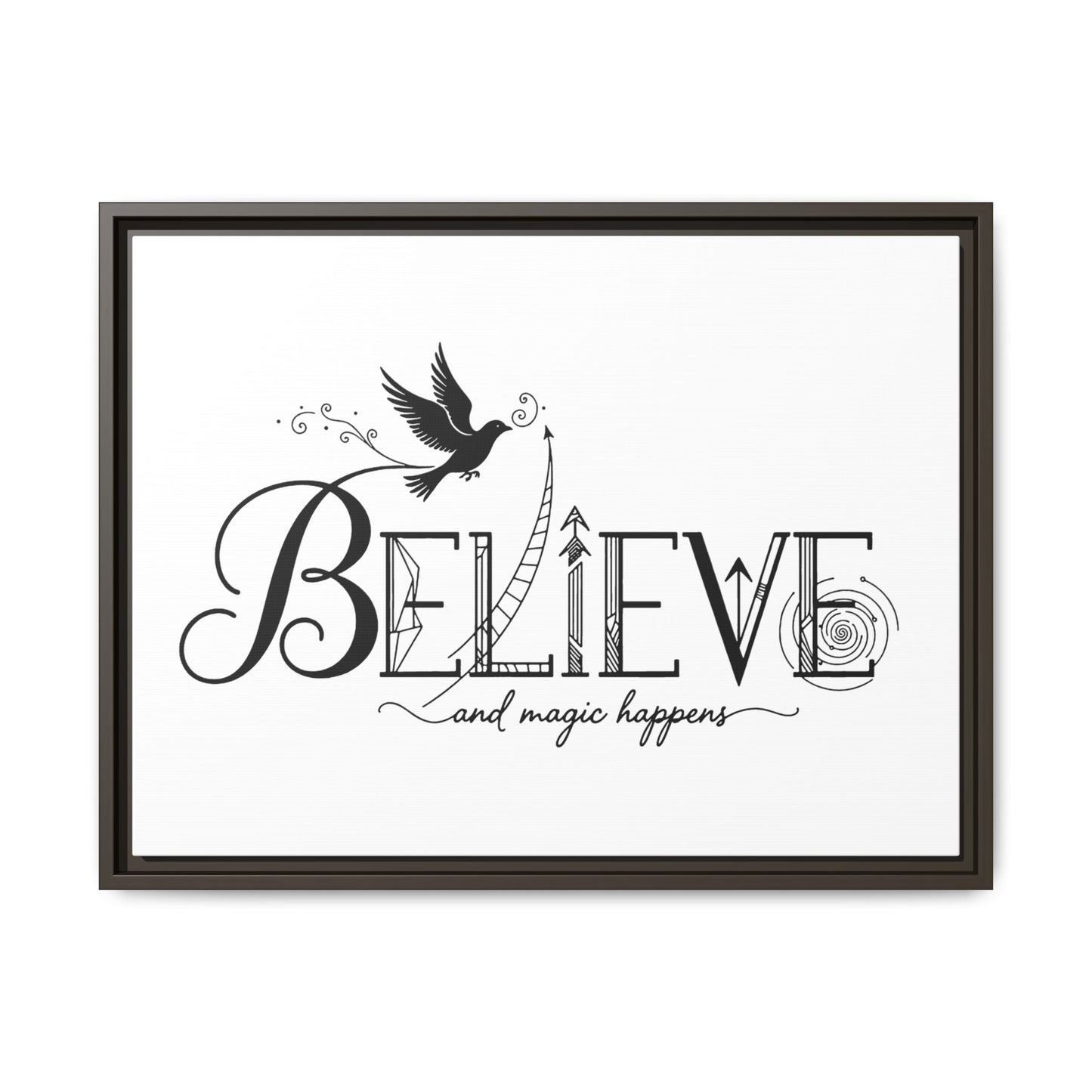 Believe and Magic Happens - Framed Canvas