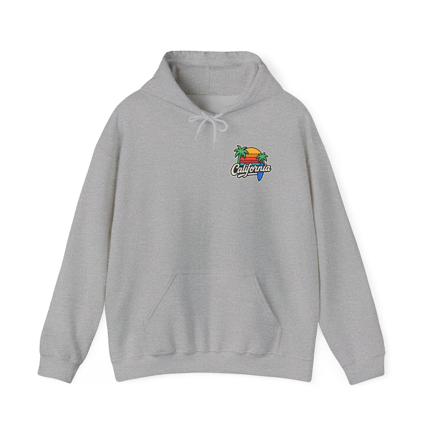 California Vibes Unisex Heavy Blend Hooded Sweatshirt - Cozy Beachwear, Summer Gift, Chill Fashion, Surf Style, Casual Layer