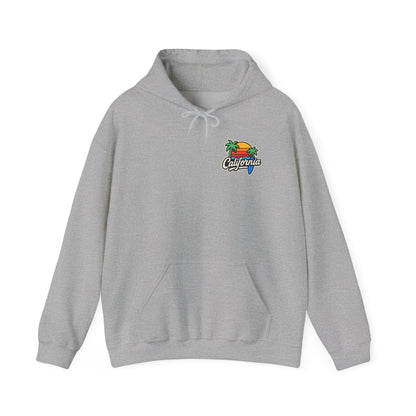 California Vibes Unisex Heavy Blend Hooded Sweatshirt - Cozy Beachwear, Summer Gift, Chill Fashion, Surf Style, Casual Layer