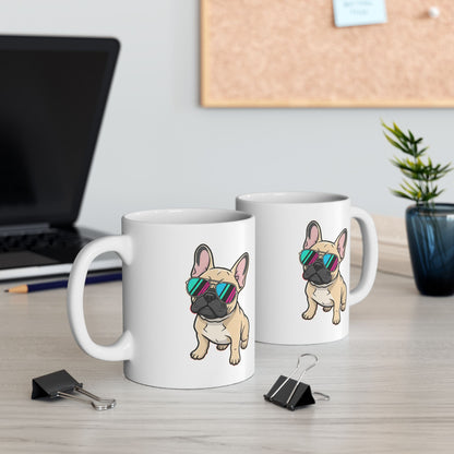 French Bulldog with Sunglasses - Mug
