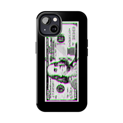 100 Dollars Bill - Green/Magenta Glitch - Phone Case